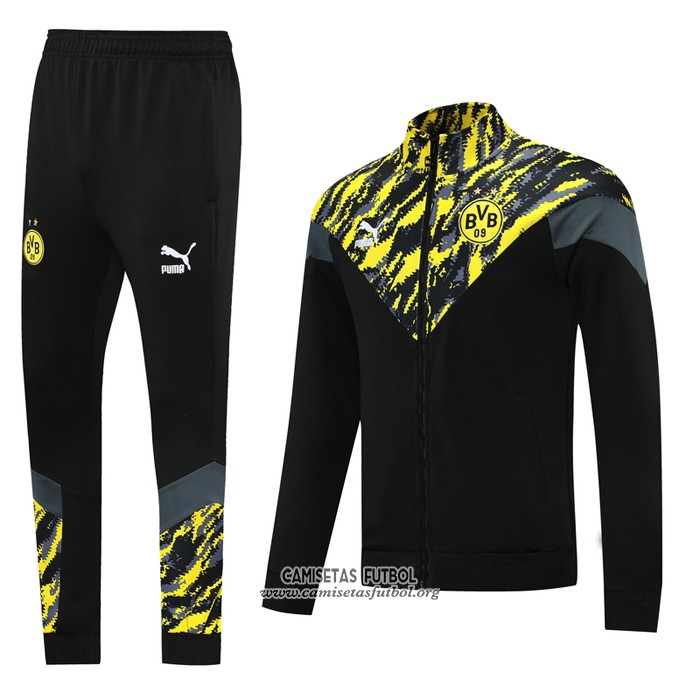 Chandal de Chaqueta del Borussia Dortmund 2021 Negro